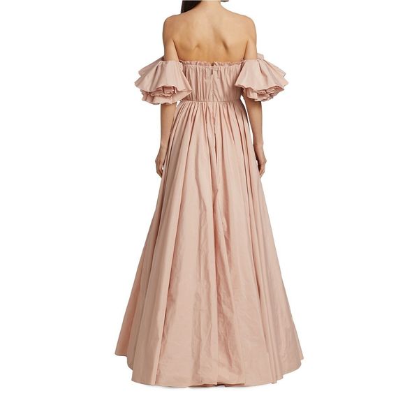 Jason Wu Collection Off-The-Shoulder Ruffle Taffeta Gown - Picture 5 of 13